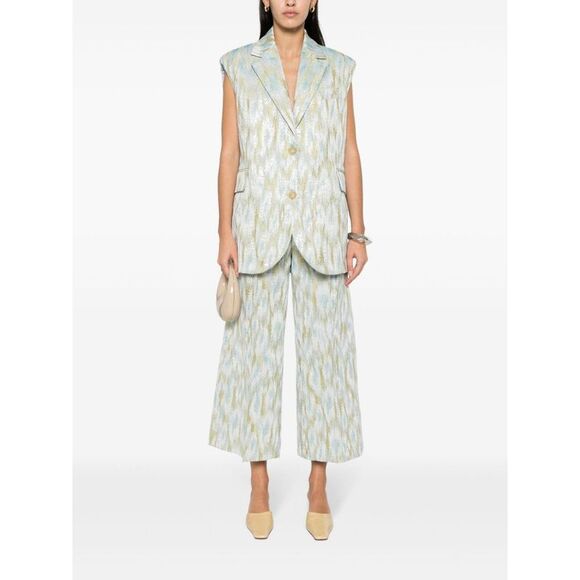 Erika Cavallini Women Printed Cropped Trousers - Picture 3 of 5